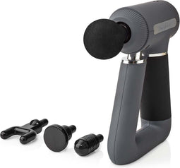 Nedis Sportmassagepistool - Batterij Gevoed - Ingebouwde Lithium-Ion - Oplaadbaar - 6 Massage Modes - USB-kabel - Grijs