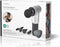 Nedis Sportmassagepistool - Batterij Gevoed - Ingebouwde Lithium-Ion - Oplaadbaar - 6 Massage Modes - 4 Verwisselbare Hulpstukken - Grijs / Zwart