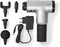 Nedis Sportmassagepistool - Batterij Gevoed - Ingebouwde Lithium-Ion - Oplaadbaar - 6 Massage Modes - 4 Verwisselbare Hulpstukken - Grijs / Zwart