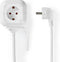 Nedis Stekkerdoos - Randaarde stekker / Type F (CEE 7/7) - 4-wegs - 1.50 m - 3680 W - 16 A - Soort aarding: Zijcontacten - 230 V AC 50/60 Hz - Hoek van stopcontact: 90 ° - H05VV-F 3G 1,5 mm² - Wit