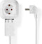 Nedis Stekkerdoos - Randaarde stekker / Type F (CEE 7/7) - 4-wegs - 1.50 m - 3680 W - 16 A - Soort aarding: Zijcontacten - 230 V AC 50/60 Hz - Hoek van stopcontact: 90 ° - H05VV-F 3G 1,5 mm² - Wit