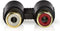 Nedis Stereo-Audioadapter - 2x RCA Female - 2x RCA Female - Verguld - Recht - ABS - Antraciet - 1 Stuks - Doos