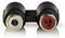 Nedis Stereo-Audioadapter - 2x RCA Female - 2x RCA Female - Verguld - Recht - ABS - Antraciet - 1 Stuks - Doos