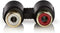 Nedis Stereo-Audioadapter - 2x RCA Female - 2x RCA Female - Verguld - Recht - ABS - Antraciet - 1 Stuks - Doos