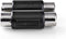 Nedis Stereo-Audioadapter - 2x RCA Female - 2x RCA Female - Vernikkeld - Recht - ABS - Zwart - 1 Stuks - Doos