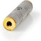 Nedis Stereo-Audioadapter - 3,5 mm Female - 3,5 mm Female - Verguld - Recht - Aluminium - Goud / Metaal - 1 Stuks - Cover Window Box