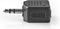 Nedis Stereo-Audioadapter - 3,5 mm Male - 2x 3,5 mm Female - Vernikkeld - Recht - ABS - Zwart - 1 Stuks - Doos