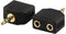 Nedis Stereo-Audioadapter - 3,5 mm Male - 2x 3,5 mm Female - Verguld - Recht - ABS - Zwart - 10 Stuks - Polybag