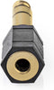 Nedis Stereo-Audioadapter - 6,35 mm Male - 3,5 mm Female - Verguld - Recht - ABS - Antraciet - 1 Stuks - Doos