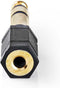 Nedis Stereo-Audioadapter - 6,35 mm Male - 3,5 mm Female - Verguld - Recht - ABS - Zwart - 10 Stuks - Envelop