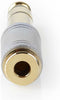 Nedis Stereo-Audioadapter - 6,35 mm Male - 3,5 mm Female - Verguld - Recht - Metaal - Zilver - 1 Stuks - Doos