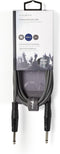 Nedis Stereo-Audiokabel - 2x 6,35 mm Male - 3,5 mm Male - Vernikkeld - 5.00 m - Rond - Donkergrijs - Kartonnen Sleeve
