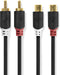 Nedis Stereo-Audiokabel - 2x RCA Male - 2x RCA Female - Verguld - 2.00 m - Rond - Antraciet - Doos