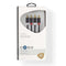 Nedis Stereo-Audiokabel - 2x RCA Male - 2x RCA Male - Verguld - 10.0 m - Rond - Antraciet - Doos