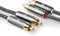 Nedis Stereo-Audiokabel - 2x RCA Male - 2x RCA Male - Verguld - 5.00 m - Rond - Grijs / Gun Metal Grijs - Cover Window Box