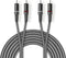 Nedis Stereo-Audiokabel - 2x RCA Male - 2x RCA Male - Vernikkeld - 1.50 m - Rond - Donkergrijs - Kartonnen Sleeve