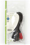Nedis Stereo-Audiokabel - 2x RCA Male - 2x RCA Male - Vernikkeld - 3.00 m - Rond - Zwart - Polybag