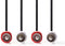 Nedis Stereo-Audiokabel - 2x RCA Male - 2x RCA Male - Vernikkeld - 5.00 m - Rond - Zwart - Doos