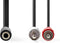 Nedis Stereo-Audiokabel - 2x RCA Male - 3,5 mm Female - Vernikkeld - 0.20 m - Rond - Doos