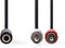 Nedis Stereo-Audiokabel - 2x RCA Male - 3,5 mm Female - Vernikkeld - 0.20 m - Rond - Doos