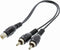 Nedis Stereo-Audiokabel - 2x RCA Male - RCA Female - Vernikkeld - 0.20 m - Rond - Blister