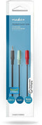 Nedis Stereo-Audiokabel - 3,5 mm Male - 2x 3,5 mm Female - Vernikkeld - 0.20 m - Rond - Antraciet - Doos