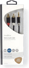 Nedis Stereo-Audiokabel - 3,5 mm Male - 2x RCA Male - Verguld - 0.50 m - Rond - Antraciet - Doos
