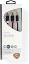 Nedis Stereo-Audiokabel - 3,5 mm Male - 2x RCA Male - Verguld - 10.0 m - Rond - Antraciet - Doos