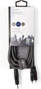 Nedis Stereo-Audiokabel - 3,5 mm Male - 2x RCA Male - Vernikkeld - 1.50 m - Rond - Donkergrijs - Kartonnen Sleeve