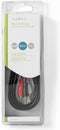 Nedis Stereo-Audiokabel - 3,5 mm Male - 2x RCA Male - Vernikkeld - 3.00 m - Rond - Zwart - Doos