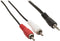 Nedis Stereo-Audiokabel - 3,5 mm Male - 2x RCA Male - Vernikkeld - 3.00 m - Rond - Zwart - Label