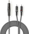 Nedis Stereo-Audiokabel - 3,5 mm Male - 2x RCA Male - Vernikkeld - 5.00 m - Rond - Donkergrijs - Kartonnen Sleeve