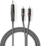 Nedis Stereo-Audiokabel - 3,5 mm Male - 2x RCA Male - Vernikkeld - 1.50 m - Rond - Donkergrijs - Kartonnen Sleeve