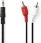 Nedis Stereo-Audiokabel - 3,5 mm Male - 2x RCA Male - Vernikkeld - 1.50 m - Rond - Zwart - Doos