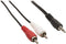 Nedis Stereo-Audiokabel - 3,5 mm Male - 2x RCA Male - Vernikkeld - 5.00 m - Rond - Zwart - Envelop