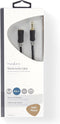 Nedis Stereo-Audiokabel - 3,5 mm Male - 3,5 mm Female - Verguld - 3.00 m - Rond - Antraciet - Doos