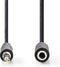 Nedis Stereo-Audiokabel - 3,5 mm Male - 3,5 mm Female - Vernikkeld - 2.00 m - Rond - Zwart - Doos