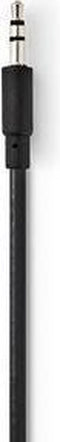 Nedis Stereo-Audiokabel - 3,5 mm Male - 3,5 mm Female - Vernikkeld - 10.0 m - Rond - Zwart - Blister