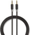 Nedis Stereo-Audiokabel - 3,5 mm Male - 3,5 mm Male - Verguld - 0.50 m - Rond - Antraciet - Doos