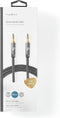 Nedis Stereo-Audiokabel - 3,5 mm Male - 3,5 mm Male - Verguld - 1.00 m - Rond - Antraciet / Gun Metal Grijs - Cover Window Box