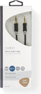 Nedis Stereo-Audiokabel - 3,5 mm Male - 3,5 mm Male - Verguld - 1.00 m - Rond - Antraciet - Doos