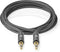Nedis Stereo-Audiokabel - 3,5 mm Male - 3,5 mm Male - Verguld - 1.00 m - Rond - Antraciet / Gun Metal Grijs - Cover Window Box