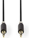 Nedis Stereo-Audiokabel - 3,5 mm Male - 3,5 mm Male - Verguld - 3.00 m - Rond - Antraciet - Doos