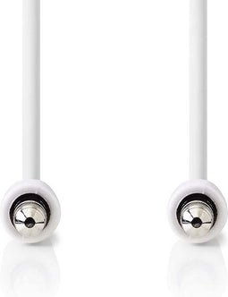 Nedis Stereo-Audiokabel - 3,5 mm Male - 3,5 mm Male - Vernikkeld - 1.00 m - Rond - Wit