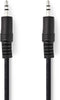 Nedis Stereo-Audiokabel - 3,5 mm Male - 3,5 mm Male - Vernikkeld - 0.50 m - Rond - Zwart - Blister
