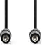 Nedis Stereo-Audiokabel - 3,5 mm Male - 3,5 mm Male - Vernikkeld - 10.0 m - Rond - Zwart - Label