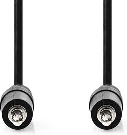 Nedis Stereo-Audiokabel - 3,5 mm Male - 3,5 mm Male - Vernikkeld - 5.00 m - Rond - Zwart - Label