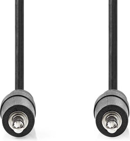 Nedis Stereo-Audiokabel - 3,5 mm Male - 3,5 mm Male - Vernikkeld - 1.00 m - Rond - Zwart - Label