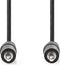 Nedis Stereo-Audiokabel - 3,5 mm Male - 3,5 mm Male - Vernikkeld - 1.00 m - Rond - Zwart - Label