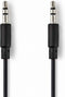 Nedis Stereo-Audiokabel - 3,5 mm Male - 3,5 mm Male - Vernikkeld - 1.00 m - Gekruld - Zwart - Envelop